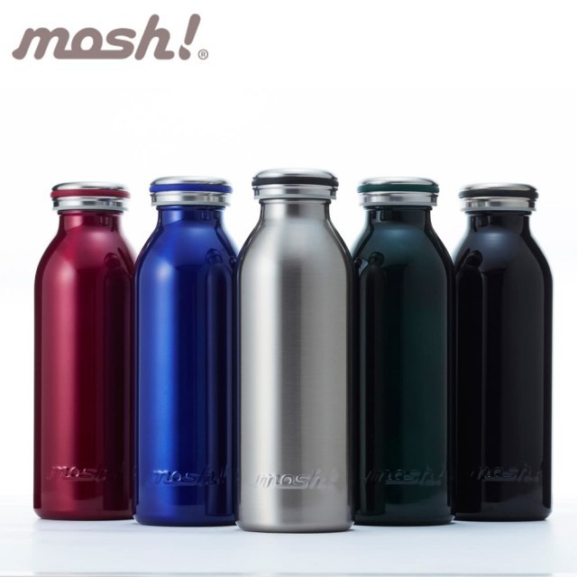 日本MOSH! 復古金屬時尚牛奶保溫瓶(350ml)