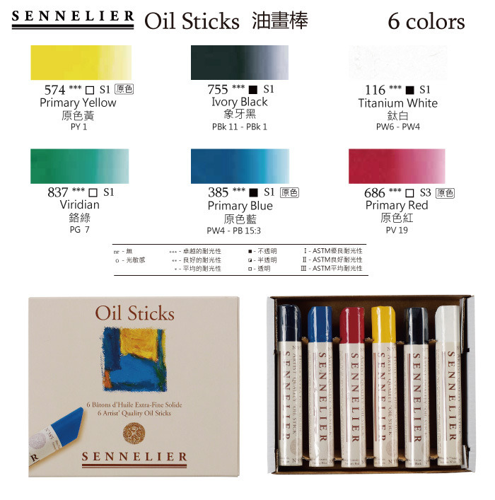 Sennelier Oil Paint, Sticks
