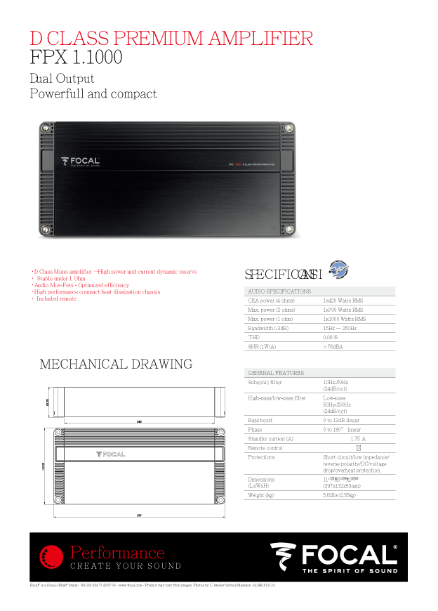 【FOCAL】FPX 1.1000
